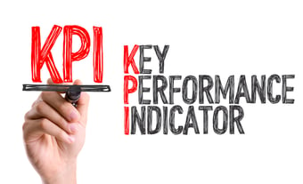 Hand with marker writing KPI