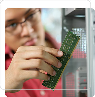 someone repairing a hardware